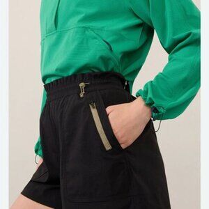 Athleta Trekkie Parachute Shorts Women’s XL Black